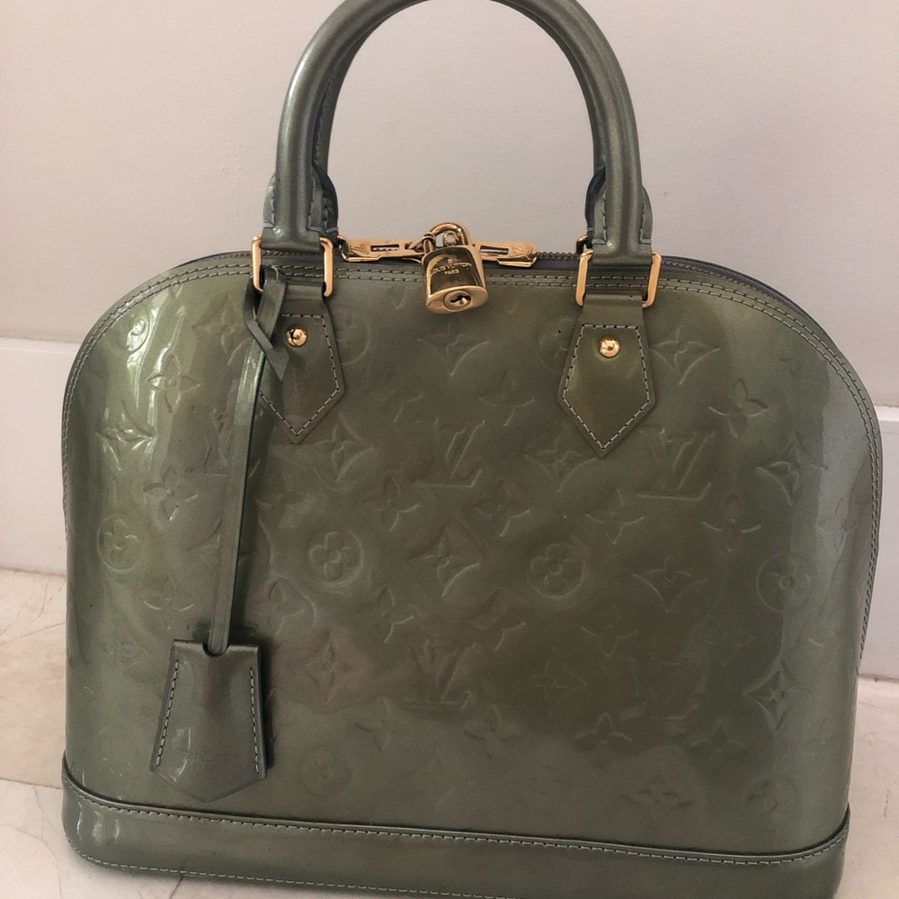 Louis Vuitton Olive Green Satchel - Picture 12 of 16